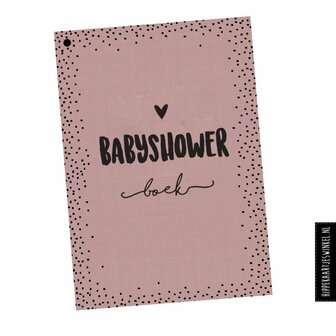 Brievenbuscadeautje - Babyshower, potlood, sokjes &amp; wensflesje - Roze - A4