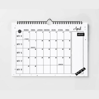 Kalender - Maandkalender 2024 - Sillibeads